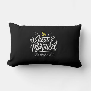 20th Wedding Anniversary Lumbar Cushion