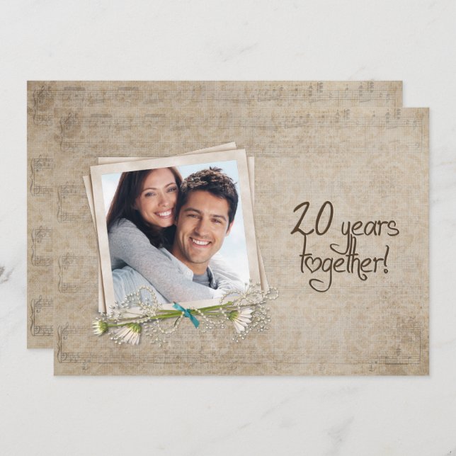 20th Wedding Anniversary Open House Invitation (Front/Back)