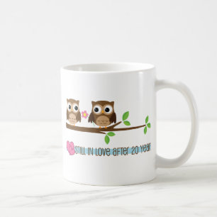 20th Wedding Anniversary Owls Coffee Mug