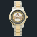 20th Wedding Anniversary Photo Keepsake Watch<br><div class="desc">The Twentieth Wedding Anniversary is a milestone in any relationship that deserves to be celebrated and what better way than with a keepsake featuring the words "20th Wedding Anniversary" in the round and space in centre for you to personalise with your photo, names and wedding and anniversary dates. Created by...</div>