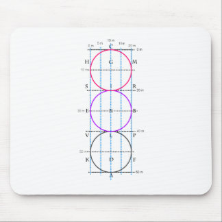 20x60m Dressage Court **Circles** Mouse Pad