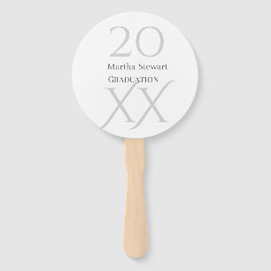 20XX bold le graduation name congrats school year  Hand Fan