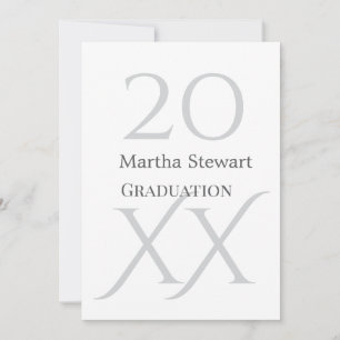 20XX bold le graduation name congrats school year Invitation