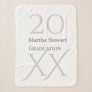 20XX bold le graduation name congrats school year Sherpa Blanket