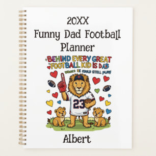 20XX  Funny Lion Dad Football Lovers Photo Planner