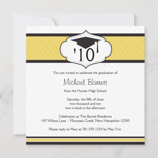 20xx Graduation Invitation - Personalise (Front)