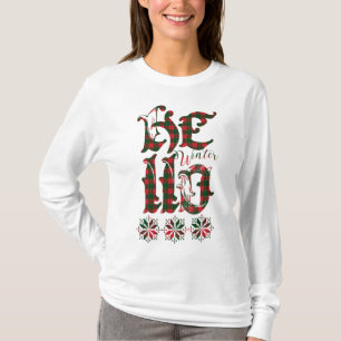 20XX Hello Winter Holiday Scotland Pattern T-Shirt