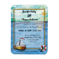 20XX Sail Boat Watercolor Wedding Invitation