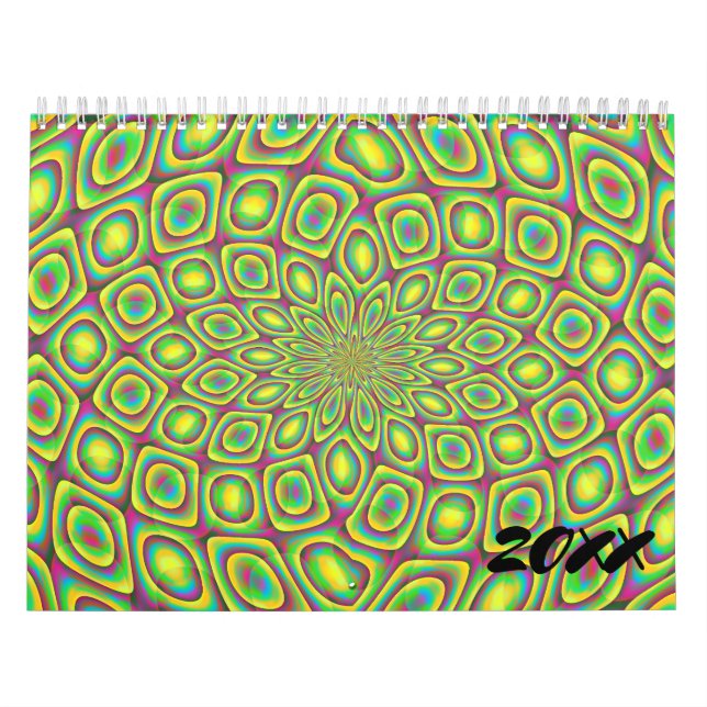 20xx Trippy Colorful Abstract Geometric Art Calendar (Cover)