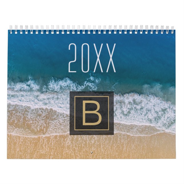 20xx Tropical Beach Amazing Photos With Monogram Calendar (Cover)
