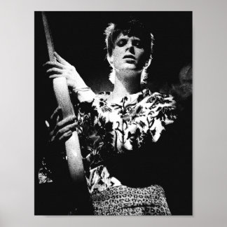 20yDBowie Ziggy Stardust on Guitar Poster Tribute