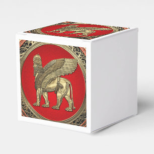 [210] Assyrian Winged Lion - Gold Lamassu Favour Box