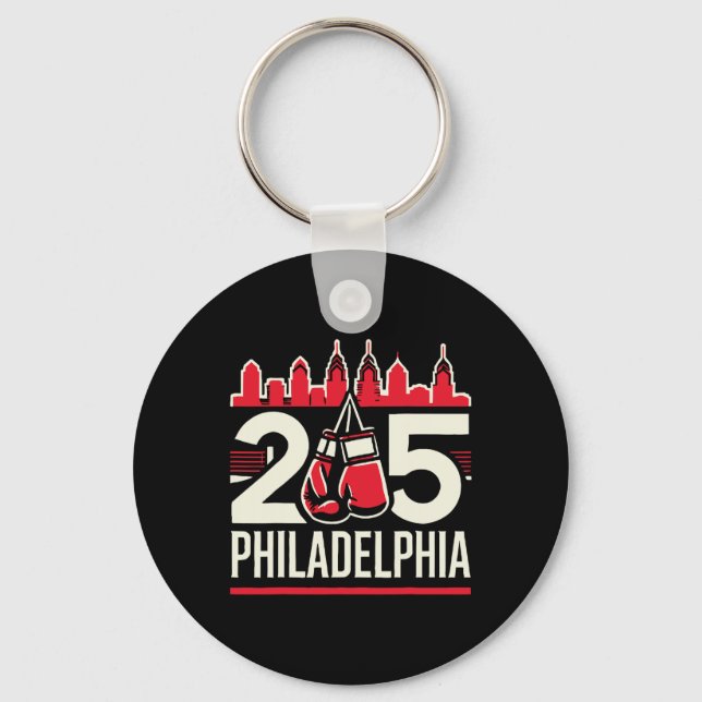215 Philly Boxing Tradition  Key Ring (Front)