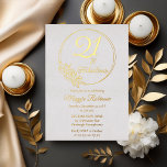 21 and Fabulous 21st Birthday Party Stamped<br><div class="desc">Elegant typography design "21 and Fabulous" 21st birthday party design featuring a rose outline circular frame.</div>