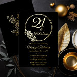21 and Fabulous 21st Birthday Party Stamped<br><div class="desc">Elegant typography design "21 and Fabulous" 21st birthday party design featuring a rose outline circular frame.  Back features a rose outline in gold tone (not gold foil).</div>
