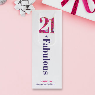 21 and Fabulous 21st Birthday Wine Gift Bag