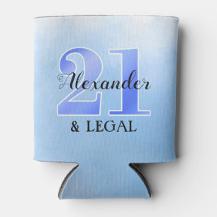 21 and legal blue can cooler