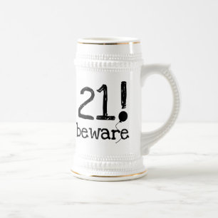21 Beware Beer Stein
