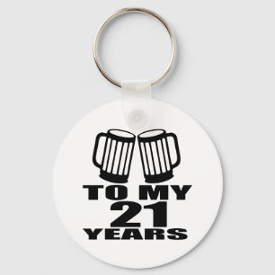 21 Cheers To My Birthday Key Ring