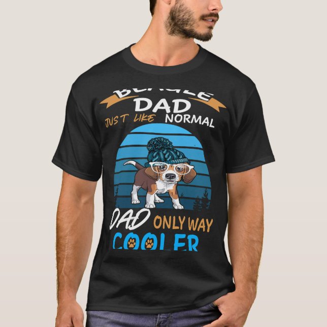 21 Dad Beagle Dad Cooler T-Shirt (Front)