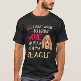 21 Drink Wine And Play With My Beagle T-Shirt