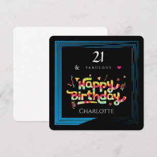 21 & Fabulous – Elegant Custom Happy Birthday