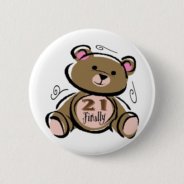 21 Finally 6 Cm Round Badge (Front)