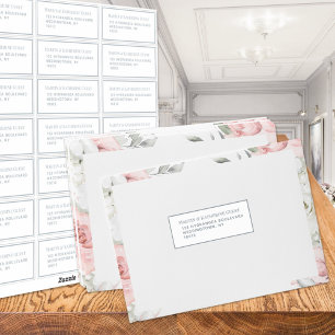 21 Guest Address Template Each 1.75 x 4.25" Silver