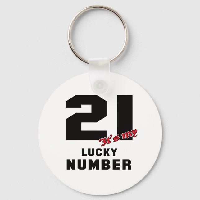 21 It's my lucky number Key Ring (Front)