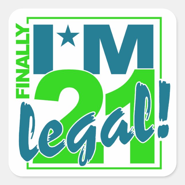 21 & LEGAL stickers (Front)