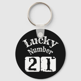21 - Lucky Number 21 Luck Key Ring
