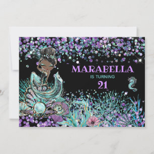 *~*  21 Mermaid Magical Under the Sea Birthday Invitation