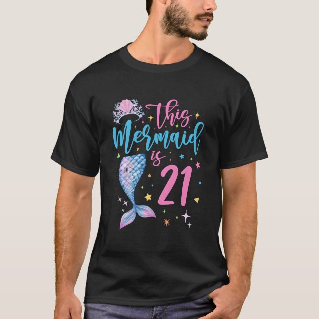 21 Mermaid Queen B-Day T-Shirt (Front)