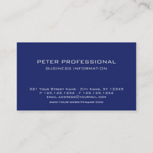 21 Modern Professional Business Card ultramarine