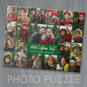21 Photo Collage Grid with 2 text boxes - Jigsaw Puzzle