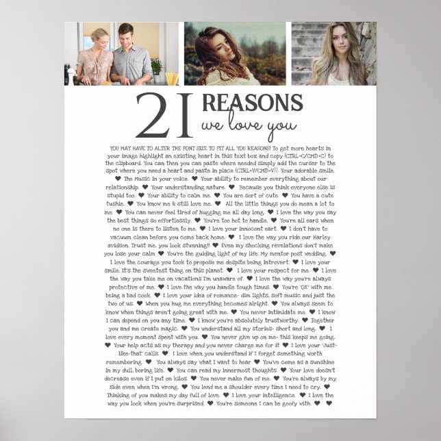 21 reasons why we love you PHOTO  poster (Front)