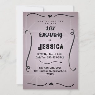21 st Birthday Personalised Digital Invitation