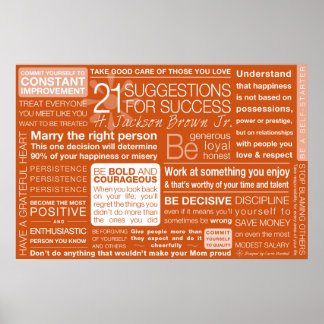 21 Suggestions for Success - Clay Poster