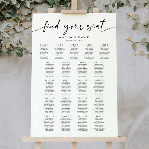 21 Tables Find Your Seat Seating Chart