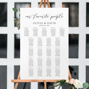 21 Tables Our Favourite People Seating Chart