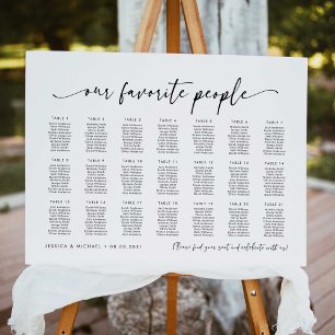 21 Tables Our Favourite People Seating Chart Plan