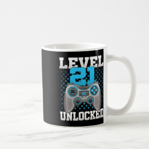 21 Unlocked Video Gaming 21st Birthday Game Gamer Coffee Mug
