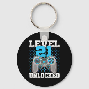 21 Unlocked Video Gaming 21st Birthday Game Gamer  Key Ring