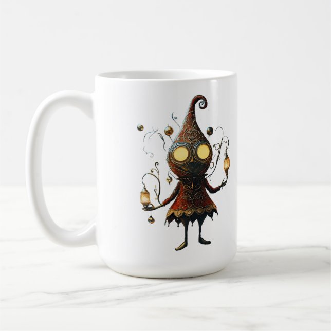 *~* 21 Whimsical Glow Funny Magical Christmas AP97 Coffee Mug (Left)