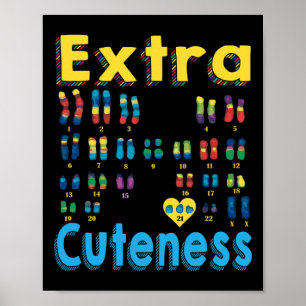 21 Xx Extra Chromosome Girl World Down Syndrome Da Poster