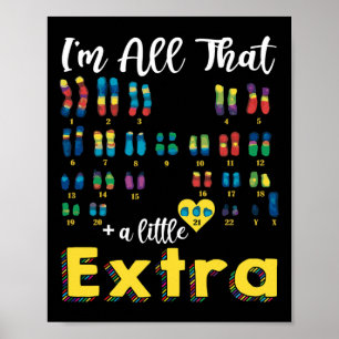 21 Xy Extra Chromosome Boy World Down Syndrome Day Poster