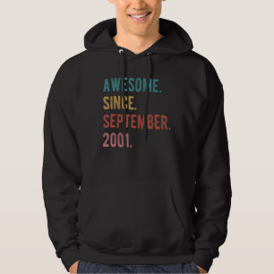 21 Year Old 21st Birthday   Awesome Since Septembe Hoodie