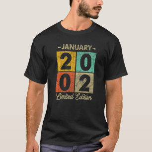 21 Year Old January 2002  21st Birthday   1 T-Shirt