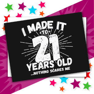 21 Year Old Sarcastic Meme Funny 21st Birthday Postcard