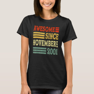 21 Years Old Awesome Since November 2001 21st Bir T-Shirt